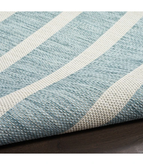 Nourison Positano Aqua Ivory POS03 10ft. Round Rug