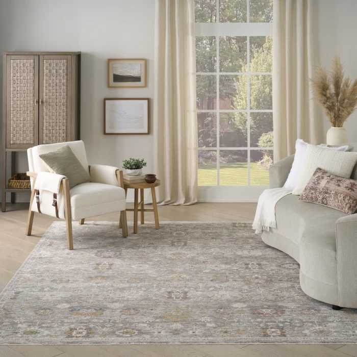 Nourison Home Antique Fusion Grey ANF05 9ft. x 11ft.10in. Rect. Rug