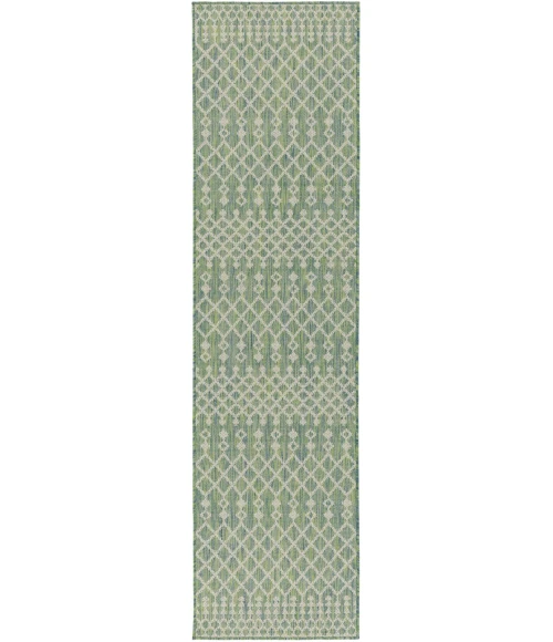 Nourison Positano Blue Green POS02 2 ft. 2 in. X 10 ft. Rect. Rug