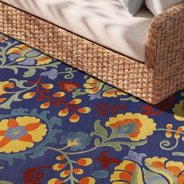 Nourison Aloha Navy Multicolor ALH17 10ft. x 14ft. Rect. Rug