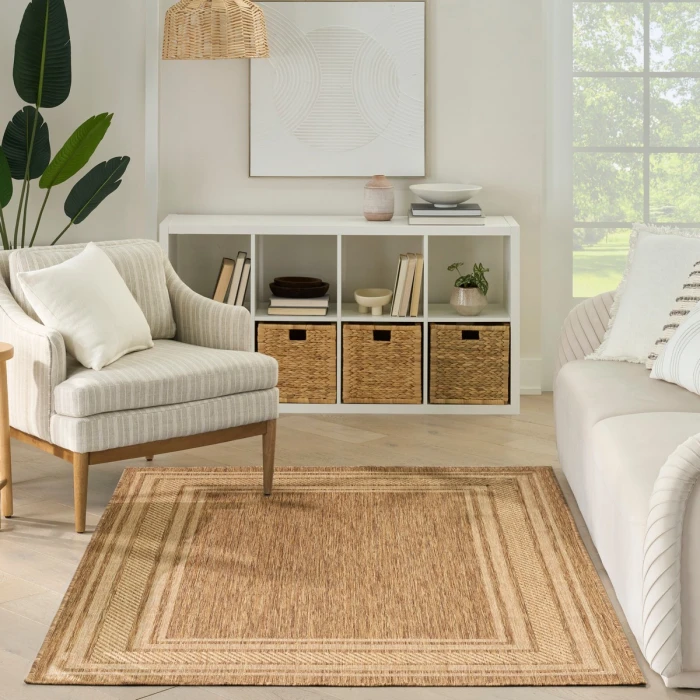 Nourison Horizon Indoor/Outdoor Natural HOZ03 5 ft. X 7 ft. Rect. Rug