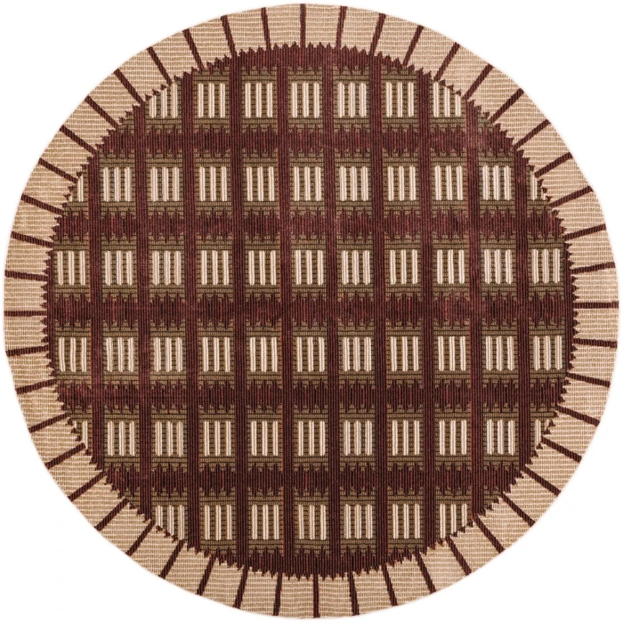 Nourison Nordic Rust NRC16 8ft. x Round Round Rug