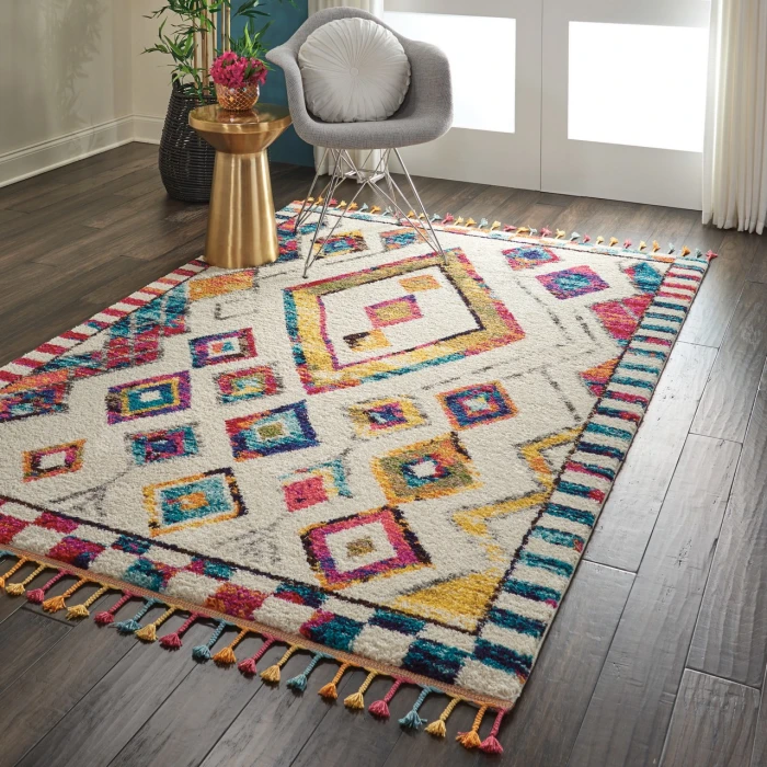 Nourison Home Nomad White NMD02 3ft.11in. x 6ft. Rect. Rug