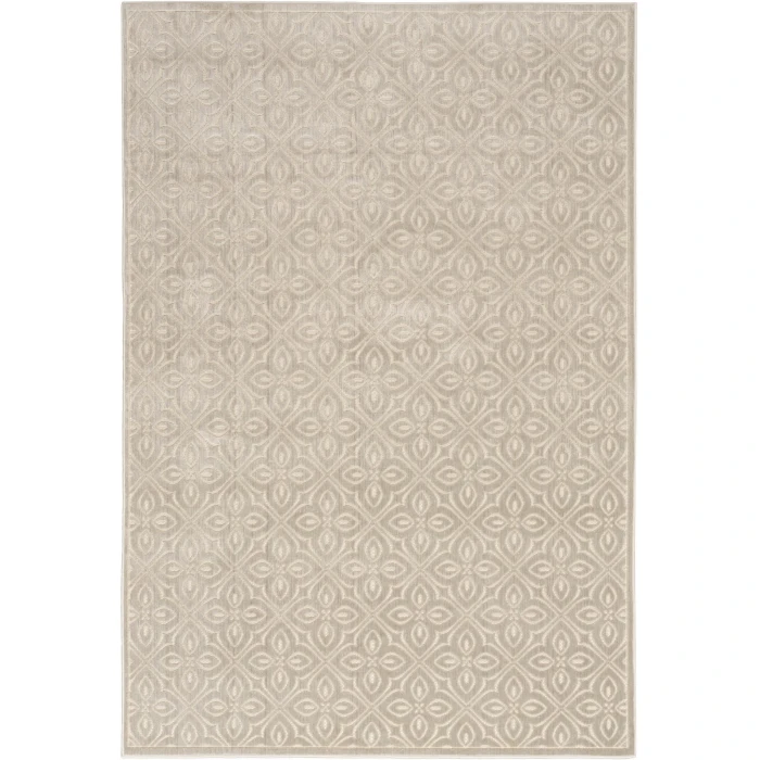 Nourison Washable Charm Silver Ivory WCH03 4 ft. X 6 ft. Rect. Rug