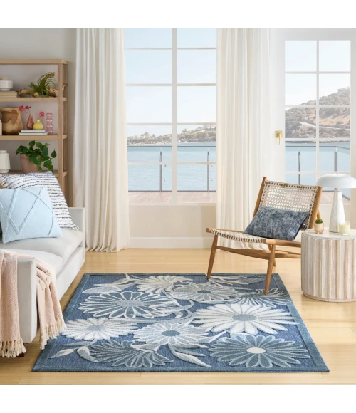 Nourison Aloha Blue ALH33 3 ft. 6 in. X 5 ft. 6 in. Rect. Rug