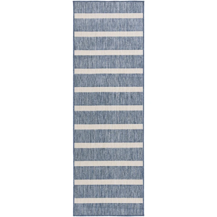 Nourison Positano Navy Ivory POS03 2ft.2in. x 10ft. Rect. Rug