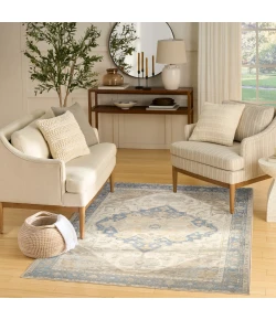 Nourison Home Vintage Washables VWS13 Blue Green 5 ft. 3 in. X 7 ft. 3 in. Area Rug