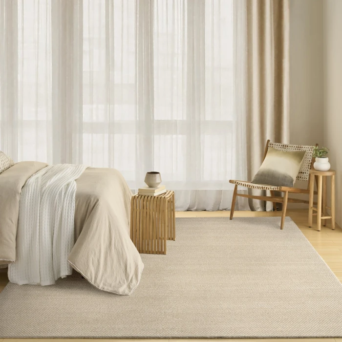 DKNY Pure Rows Tan ROW01 5ft.3in. x 7ft.3in. Rect. Rug