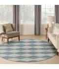 Nourison Positano Aqua POS04 8 ft. X Round Rug