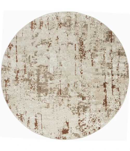 Nourison Quarry Ivory Rust QUA01 10ft. Round Rug