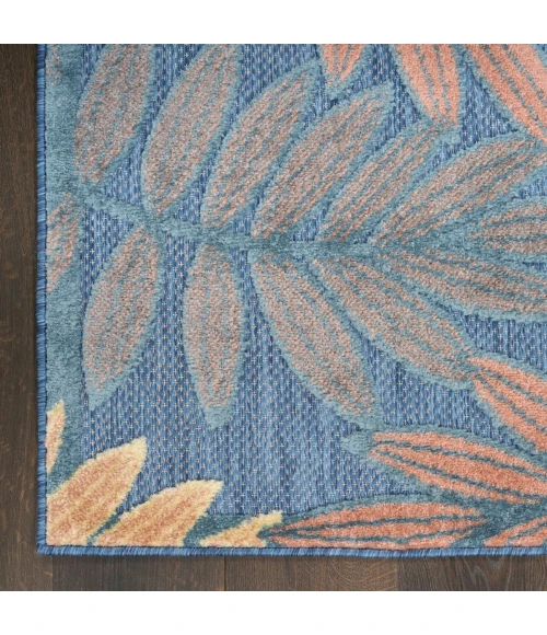 Nourison Aloha Blue Rose ALH18 5 ft. 3 in. X 7 ft. 5 in. Rect. Rug