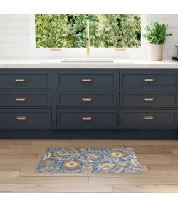 Nourison Home Aloha ALH17 Blue Rose 2 ft. 8 in. X 4 ft. Area Rug