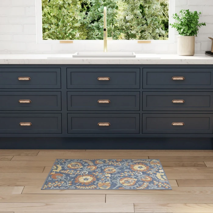 Nourison Aloha Blue Rose ALH17 2 ft. 8 in. X 4 ft. Rect. Rug