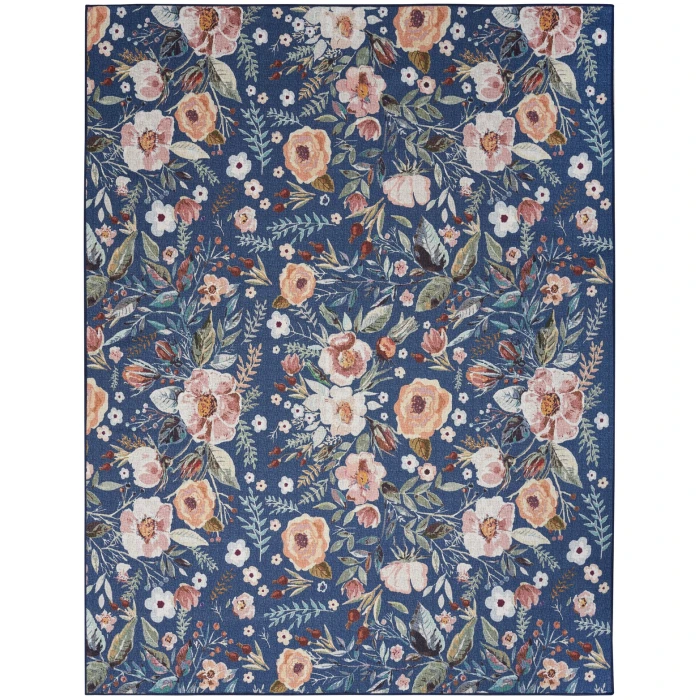 Nourison Nourison Washables Navy Multicolor NWB01 9 ft. 2 in. X 12 ft. Rect. Rug