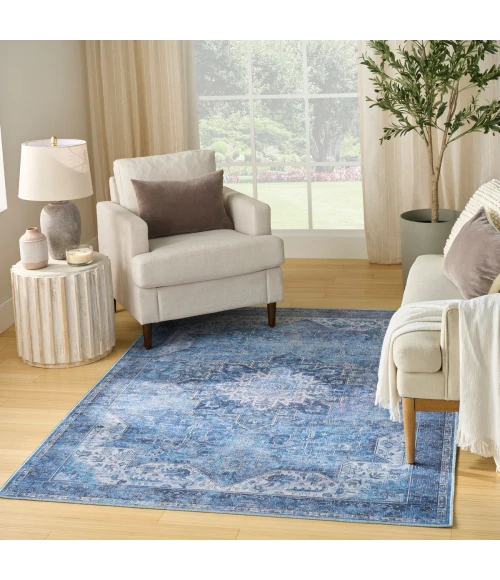 Nourison Nourison Washables Blue NWB15 5 ft. 2 in. X 7 ft. Rect. Rug