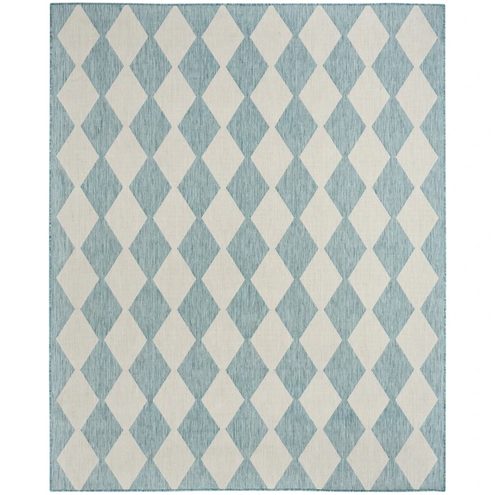 Nourison Positano Aqua POS04 10 ft. X 14 ft. Rect. Rug