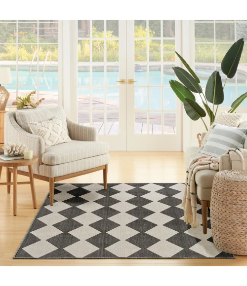 Nourison Positano Black POS04 4 ft. X 6 ft. Rect. Rug
