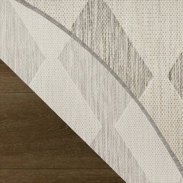 Nourison Positano Light Grey POS04 8ft. Round Rug