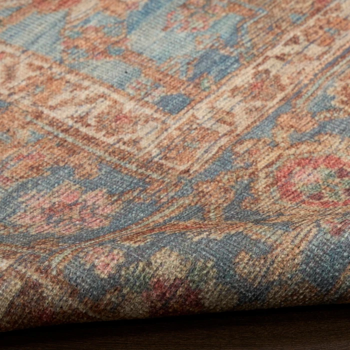 Nourison Vintage Washables Navy Multicolor VWS10 9 ft. X 12 ft. Rect. Rug