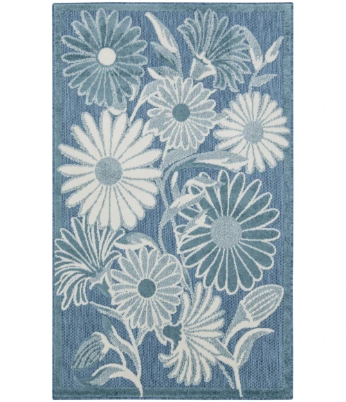 Nourison Aloha Blue ALH33 2 ft. 8 in. X 4 ft. Rect. Rug