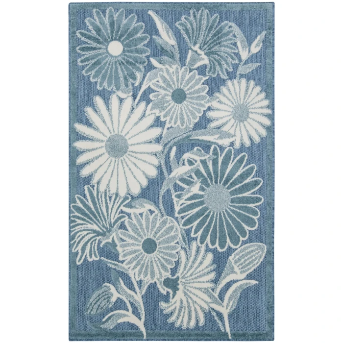 Nourison Aloha Blue ALH33 2 ft. 8 in. X 4 ft. Rect. Rug