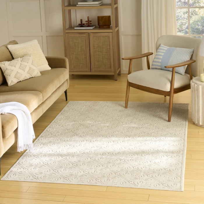 Nourison Home Washable Charm Cream / Ivory WCH03 5ft. x 7ft. Rect. Rug