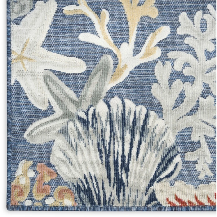 Nourison Home Suncoast Blue SNC04 5ft.3in. x 7ft.3in. Rect. Rug