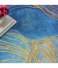 Nourison Prismatic Blue Gold PRS32 8 ft. X 10 ft. Rect. Rug