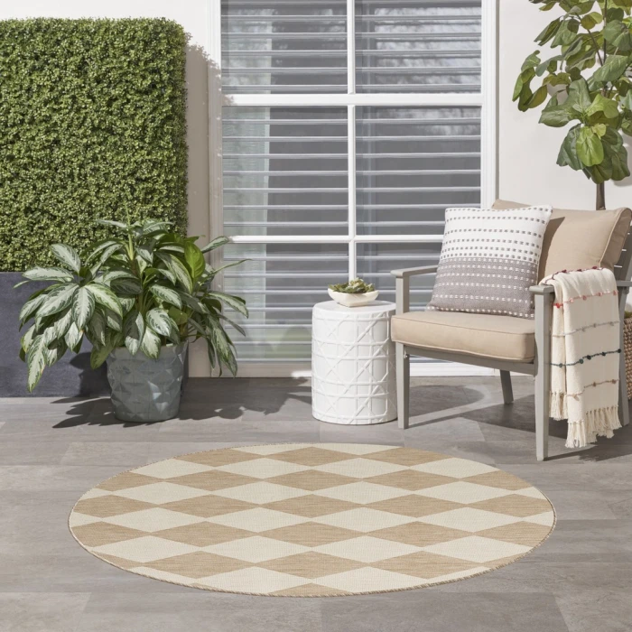 Nourison Positano Jute POS04 5ft. Round Rug