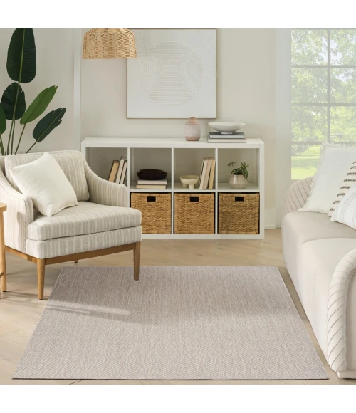Nourison Horizon Indoor/Outdoor Grey HOZ02 4 ft. X 6 ft. Rect. Rug