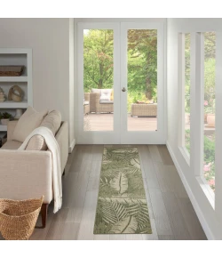Nourison Home Garden Oasis GOA02 Green Ivory 2 ft. X 6 ft. Area Rug