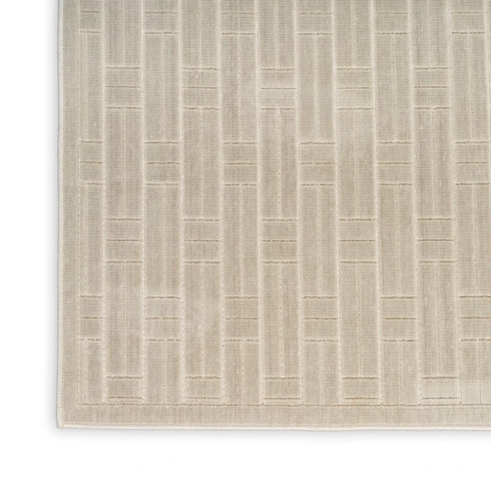 Nourison Washable Charm Silver Ivory WCH02 6 ft. X 9 ft. Rect. Rug
