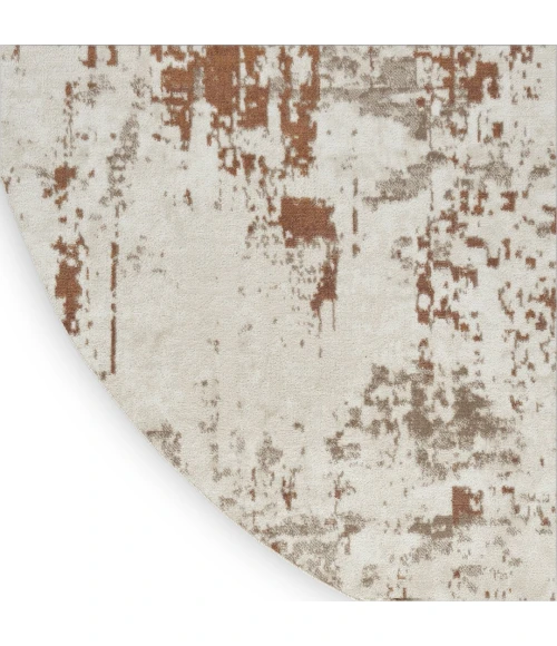 Nourison Quarry Ivory Rust QUA01 8ft. Round Rug