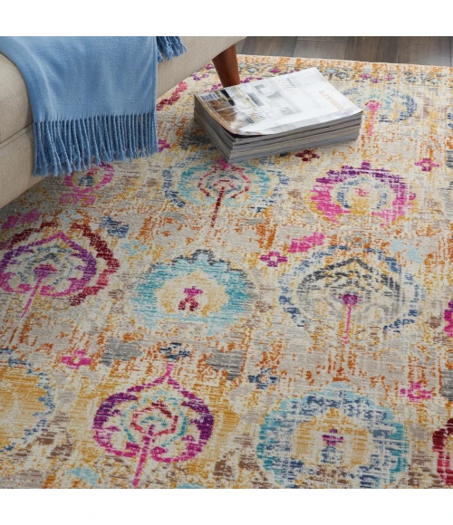 Nourison Vintage Kashan Ivory Multicolor VKA04 5ft.3in. x 7ft.10in. Rect. Rug