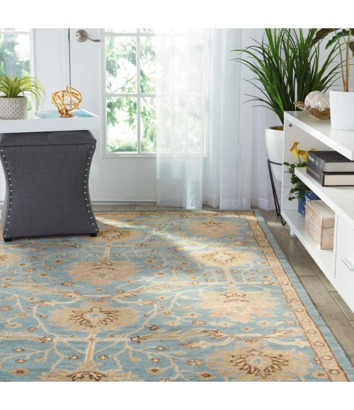 Nourison Home Jazmine Blue JAZ02 5ft.3in. x 7ft.5in. Rect. Rug