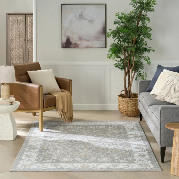 Nourison Dekor Ivory DEK09 5 ft. 3 in. X 7 ft. Rect. Rug