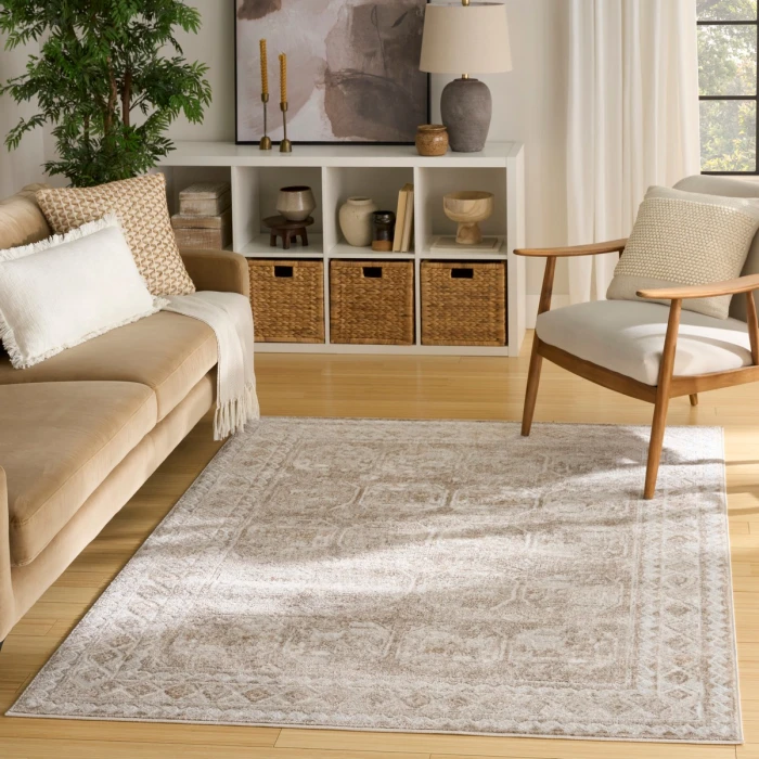 Nourison Dekor Ivory Taupe DEK01 5 ft. 3 in. X 7 ft. Rect. Rug