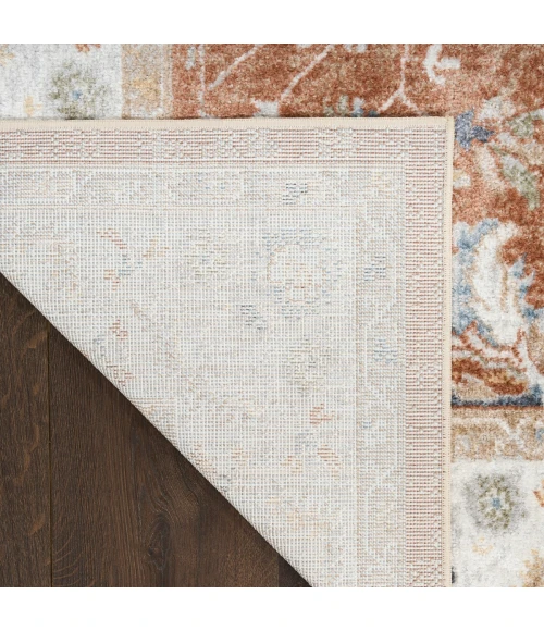 Nourison Astra Machine Washable Rust Ivory ASW20 3 ft. 3 in. x 5 ft. Rect. Rug
