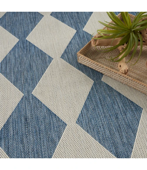 Nourison Positano Navy Blue POS04 8 ft. X Round Rug