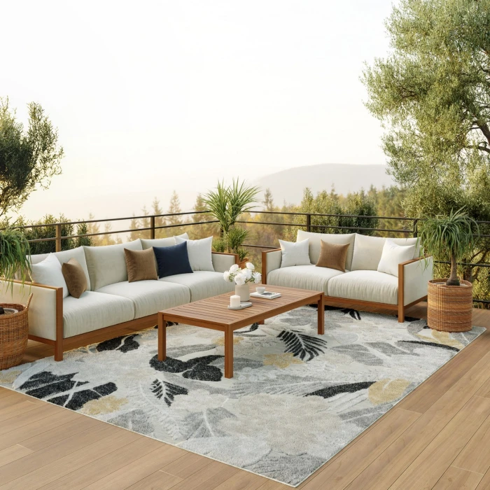 Nourison Home Suncoast Grey SNC01 7ft.10in. x 9ft.10in. Rect. Rug