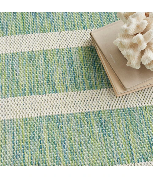 Nourison Positano Blue Green Ivory POS03 9 ft. X 12 ft. Rect. Rug