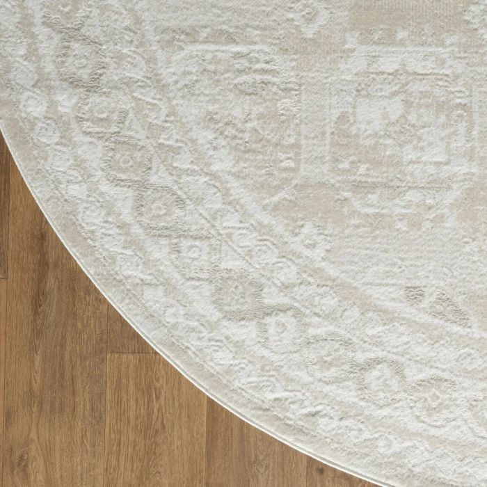 Nourison Dekor Ivory Beige DEK01 5ft. 3in. x Round Round Rug