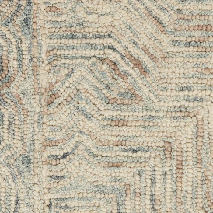 Nourison Interlock Blue Ivory ITL03 8 ft. Rect. Rug