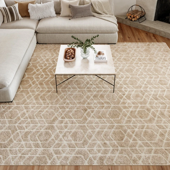 Nourison Home Washable Charm Beige WCH01 8ft. x 10ft. Rect. Rug