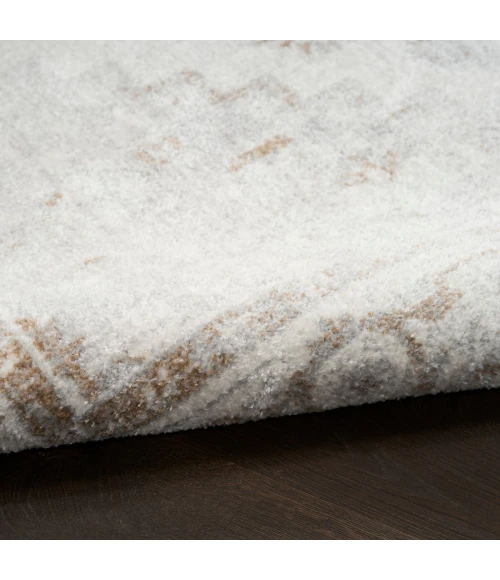 Nourison Astra Machine Washable Grey ASW11 2 ft. x 6 ft. Rect. Rug