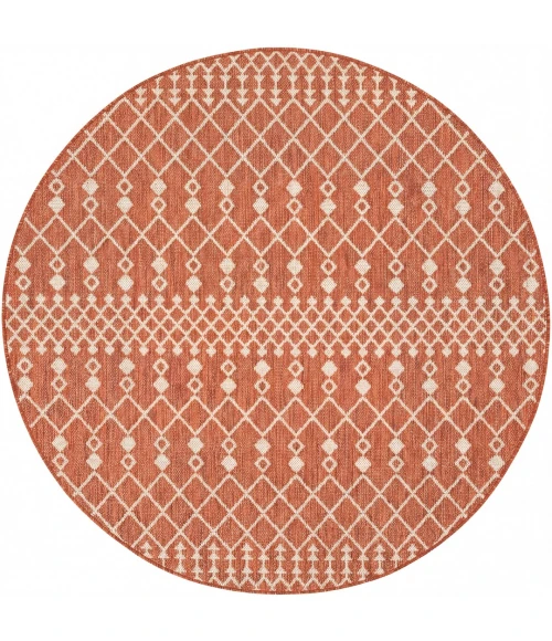Nourison Positano Terracotta POS02 4ft. Round Rug