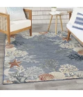 Nourison Home Suncoast Blue SNC04 5ft.3in. x 7ft.3in. Rect. Rug