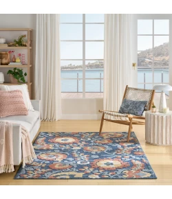 Nourison Home Aloha ALH17 Blue Rose 3 ft. 6 in. X 5 ft. 6 in. Area Rug