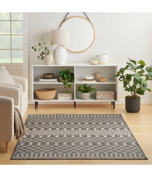 Nourison Positano Charcoal POS02 5 ft. X 7 ft. Rect. Rug