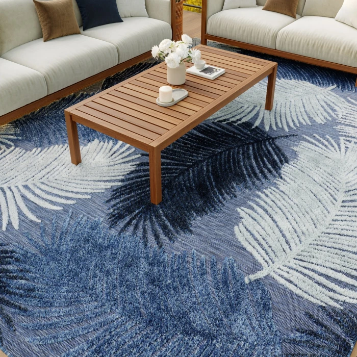 Nourison Home Suncoast Blue SNC03 7ft.10in. x 9ft.10in. Rect. Rug